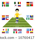 Flags for soccer championship 2014. Groups A to H. 8 groups 10760417