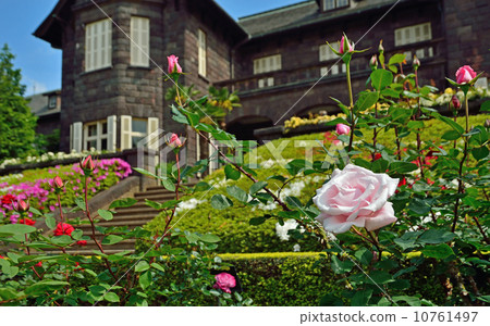 Old Furukawa Garden · Rose and Western-style building (Otani Art Museum) 10761497