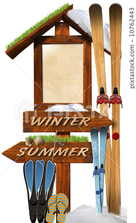 Summer Winter Wooden Signage 10762443