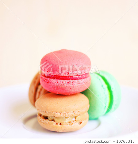 Tasty colorful macaroons with retro filter effect Tasty colorful macaroons with retro filter effect 10763313