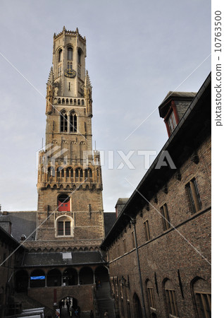 Belfry and Market Place in Bruges, Belgium Belfry and Market Place in Bruges, Belgium 10763500