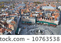 Brugge - Grote Markt birds eye view 10763538