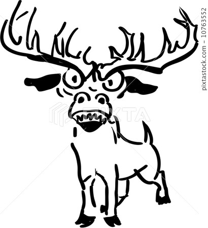 Upset and angry reindeer 10763552