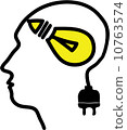 Head with bulb symbol and plug 10763574