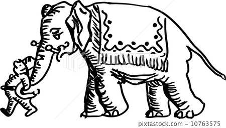 Man leading an elephant 10763575