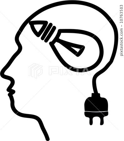 Head with bulb symbol and plug 10763583