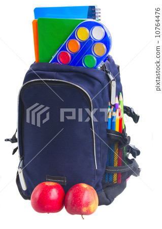 school backpack with stationery  10764476