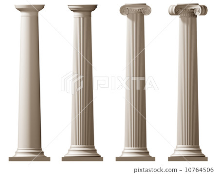 Roman Doric and Ionic columns 10764506