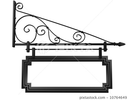 Isolated blank shop sign 10764649