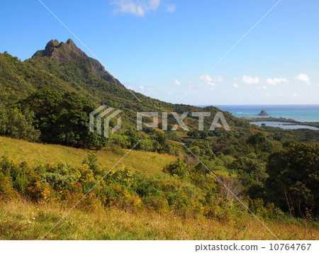China manz hat seen from Kualoa China manz hat seen from Kualoa 10764767