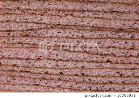 Close-up of strawberry-flavored Baumkuchen - Baked goods 10766951