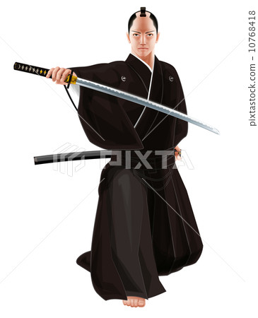 Samurai pulling sword Samurai pulling sword 10768418