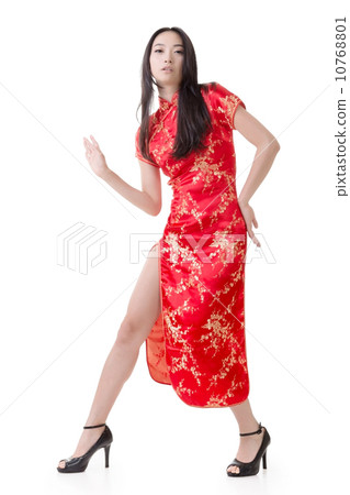 Sexy Chinese woman dress traditional cheongsam 10768801