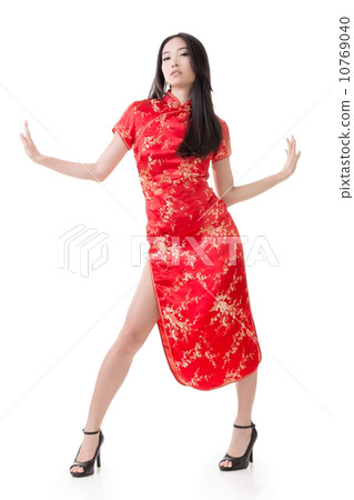 Sexy Chinese woman dress traditional cheongsam 10769040