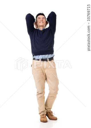 Excited Asian young man Excited Asian young man 10769715