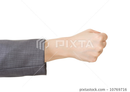 Business woman's hand with fist gesture Business woman's hand with fist gesture 10769716
