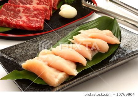 烤牛肉minolose食物材料白色背景 10769904