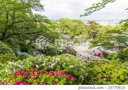 秋田公園的秋田的主人和久保田城堡的城堡 秋田公園的秋田的主人和久保田城堡的城堡 10770610