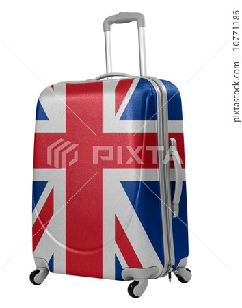 Trunk with British flag isolated. Trip to England concept. 10771186