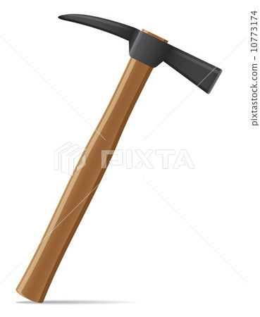 tool hammer with wooden handle vector illustration 10773174