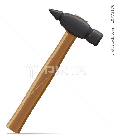 tool hammer with wooden handle vector illustration 10773176