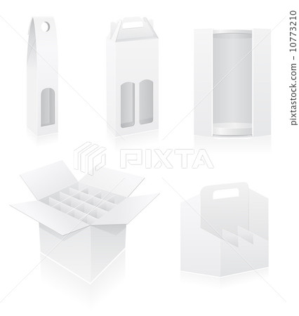 packing box for bottle set icons vector illustration 10773210