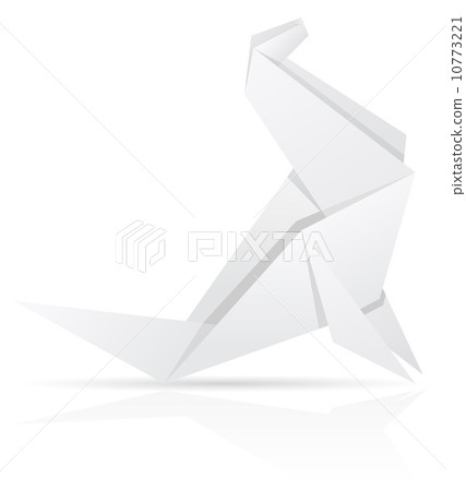 origami paper sea calf vector illustration origami paper sea calf vector illustration 10773221