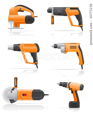 electric tools set icons vector illustration 10773236