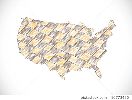 Map of USA in idea design 10773450