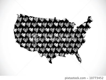 Map of USA in idea design Map of USA in idea design 10773452