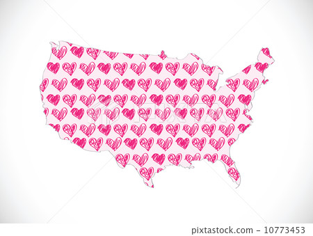 Map of USA in idea design 10773453