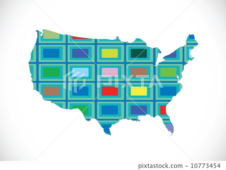 Map of USA in idea design 10773454