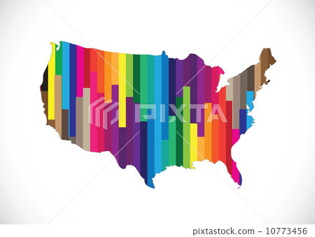 Map of USA in idea design Map of USA in idea design 10773456