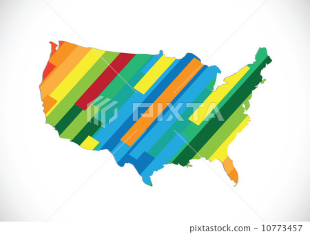Map of USA in idea design Map of USA in idea design 10773457