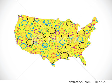 Map of USA in idea design 10773459