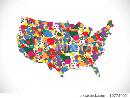 Map of USA in idea design Map of USA in idea design 10773465