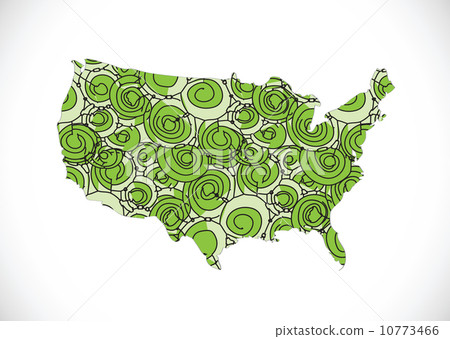 Map of USA in idea design 10773466
