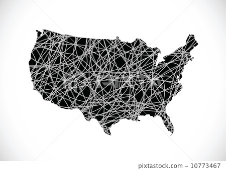 Map of USA in idea design Map of USA in idea design 10773467