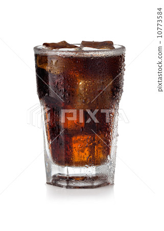 Cola glass with ice cubes Cola glass with ice cubes 10773584