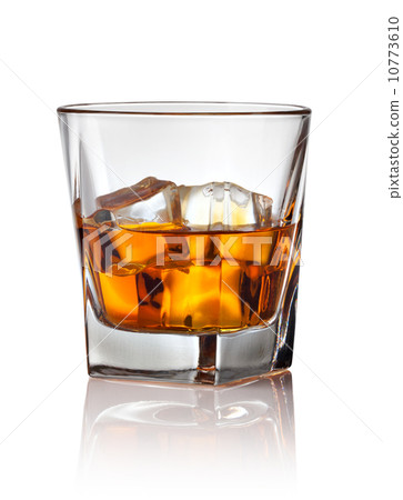 Glass of scotch whiskey and ice Glass of scotch whiskey and ice 10773610