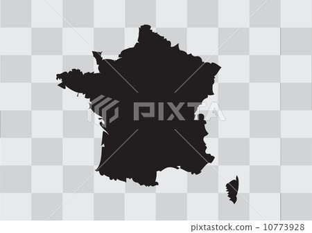 Map and  flag of France , French Republic 10773928