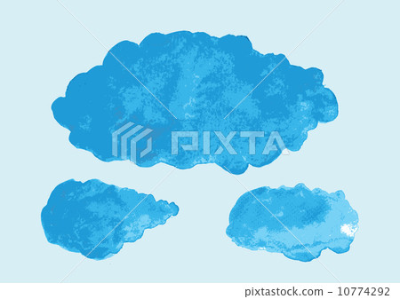 illustration of watercolor cloud symbol illustration of watercolor cloud symbol 10774292