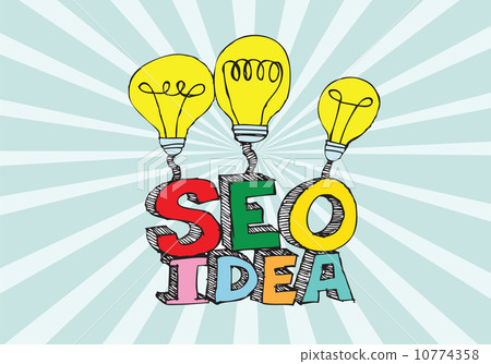 Bulb SEO Idea Search Engine Optimization concept design 10774358