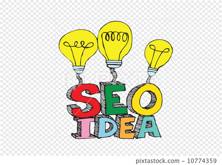 Bulb SEO Idea Search Engine Optimization concept design 10774359