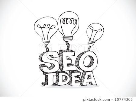 Bulb SEO Idea Search Engine Optimization concept design 10774365