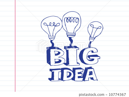 big idea Light bulb  illustration icon 10774367