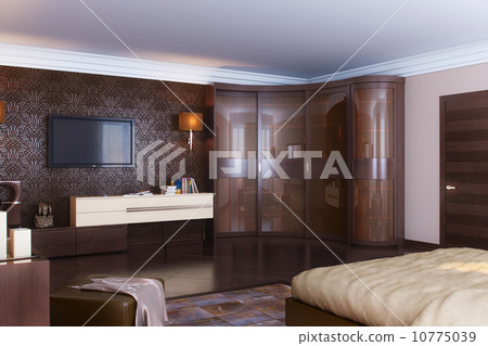 Luxury Classic Bedroom Interior Design With Wooden Material 10775039