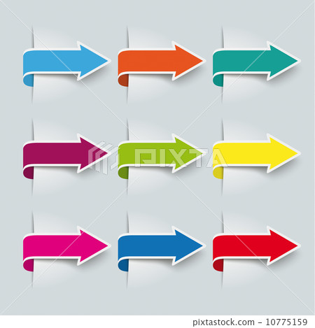 9 Colored Arrow Banners 9 Colored Arrow Banners 10775159