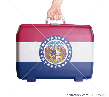 Used plastic suitcase with stains and scratches Used plastic suitcase with stains and scratches 10775366