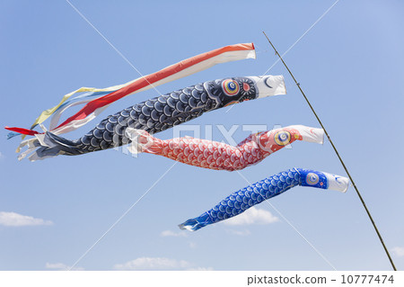 Carp streamer flying in the blue sky 10777474